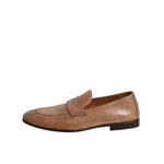 Brunello Cucinelli Brown Leather Loafer Dress Formal Shoes MV7267-44