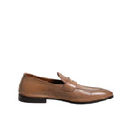 Brunello Cucinelli Brown Leather Loafer Dress Formal Shoes MV7267-44