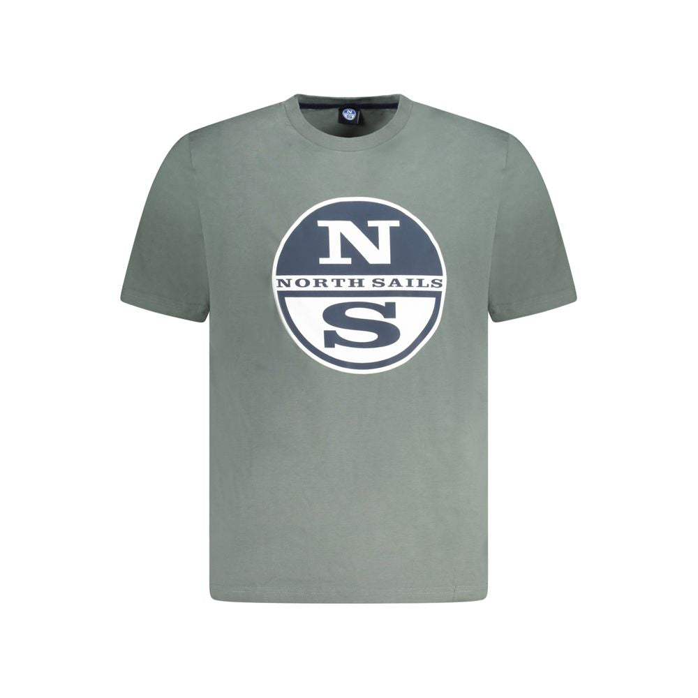 North Sails Green Cotton Men T-Shirt NO-33997-S