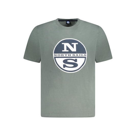 North Sails Green Cotton Men T-Shirt NO-33997-S