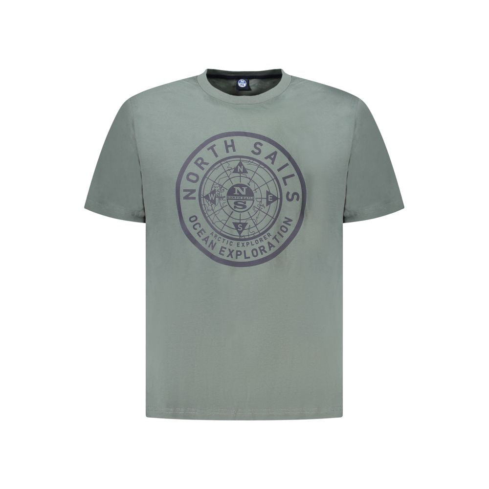 North Sails Green Cotton Men T-Shirt NO-34347-S