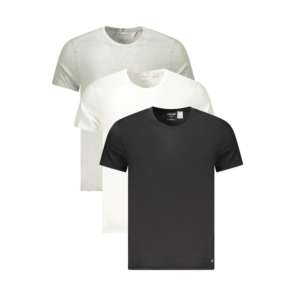 Calvin Klein Gray Cotton Men T-Shirt