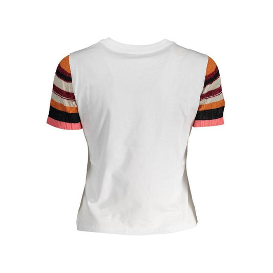 Desigual White Cotton Women Top DE-37349-XL