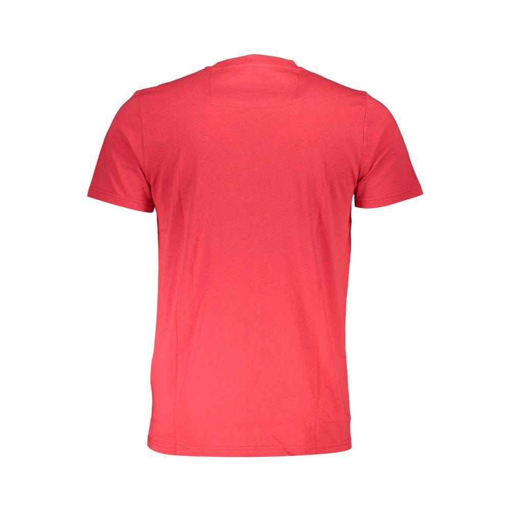 Cavalli Class Red Cotton Men T-Shirt CA-37443-M