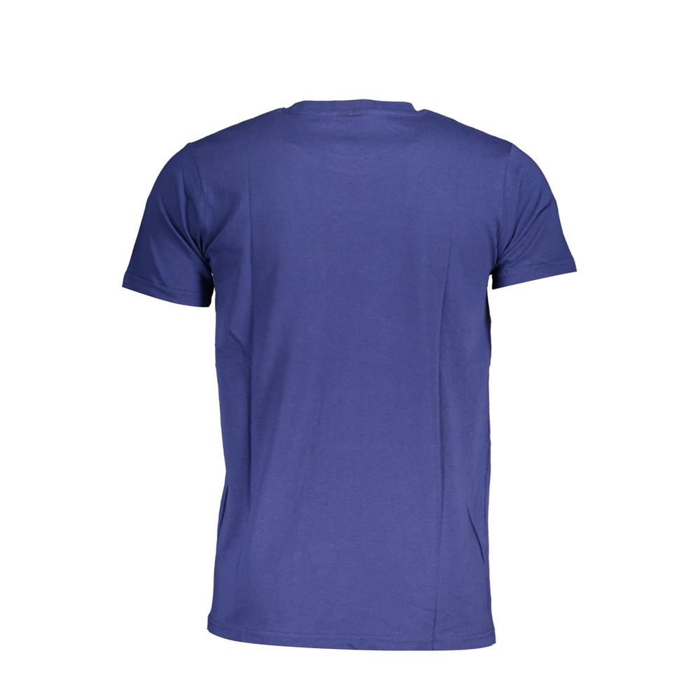 Back view of Norway 1963 Blue Cotton Men T-Shirt showcasing classic crew neck and short sleeves.