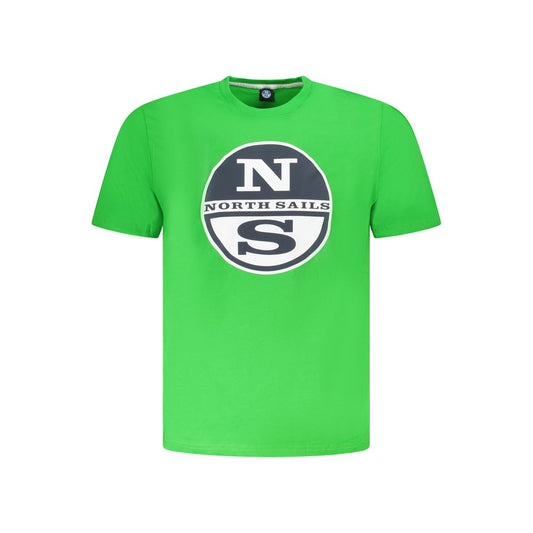 North Sails Green Cotton Men T-Shirt NO-38678-S