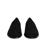 Dolce & Gabbana Black Suede Slip On Loafers Formal Shoes MV7355-39.5