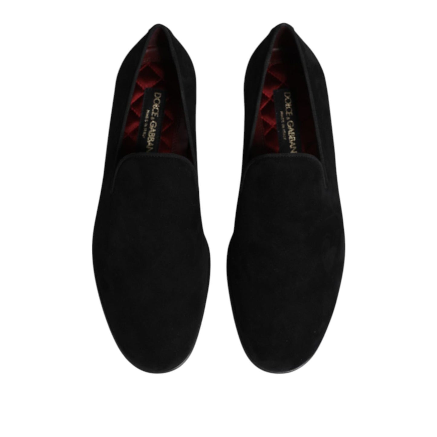 Dolce & Gabbana Black Suede Slip On Loafers Formal Shoes MV7355-39.5