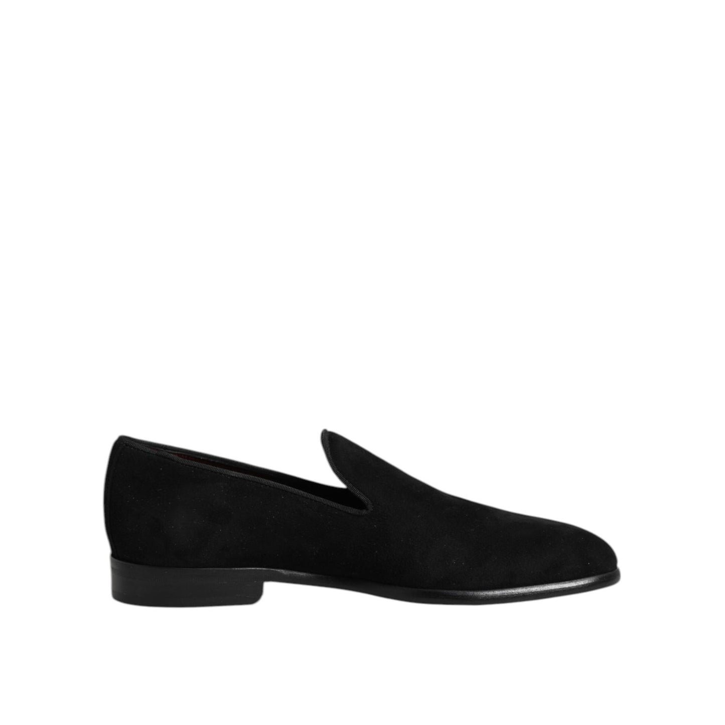 Dolce & Gabbana Black Suede Slip On Loafers Formal Shoes MV7355-39.5