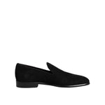 Dolce & Gabbana Black Suede Slip On Loafers Formal Shoes MV7355-39.5
