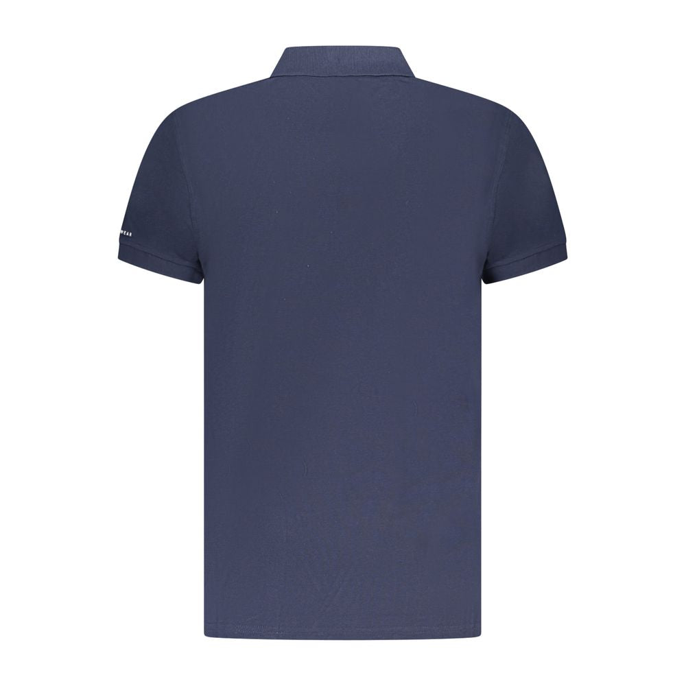 Trussardi Blue Cotton Men Polo Shirt TR-36626-M