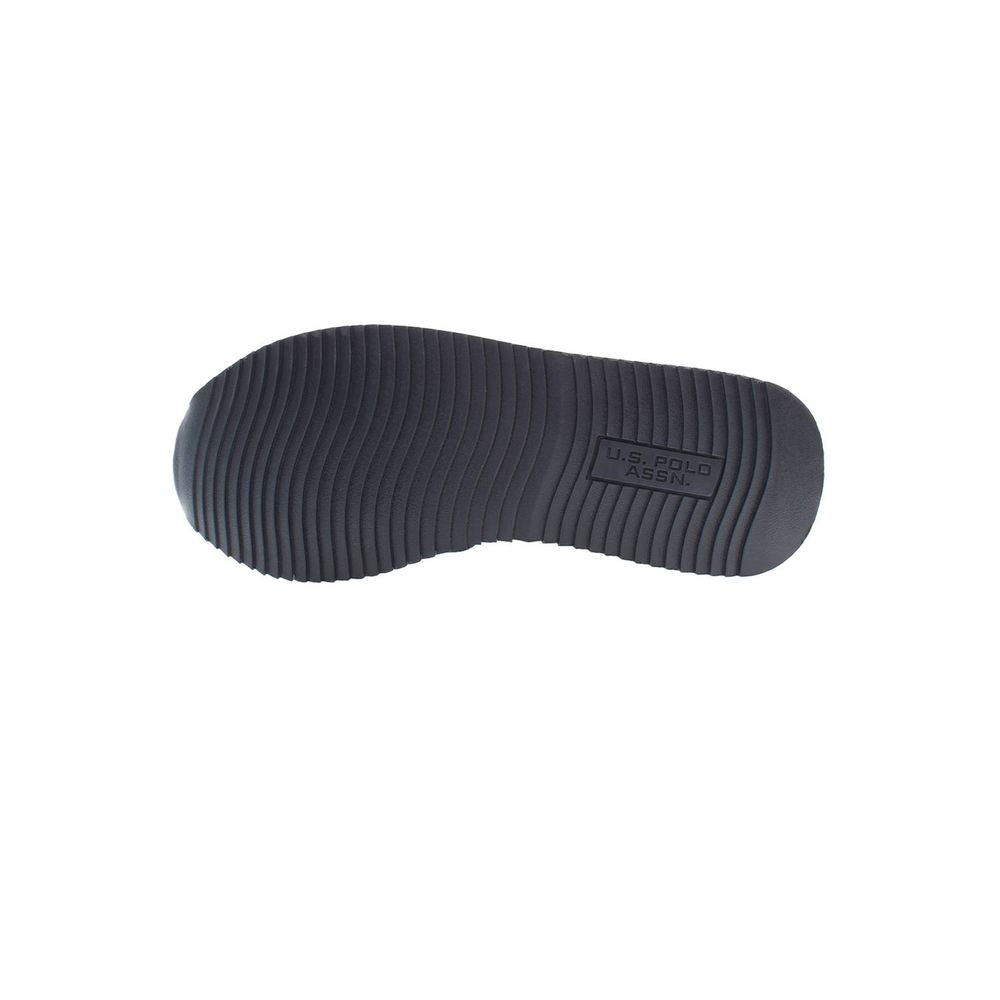 Sole view of U.S. POLO ASSN. White Polyester Men Sneaker showing brand logo and grip design.