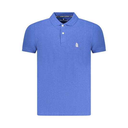 Marina Yachting Blue Cotton Men Polo Shirt MA-38549-S