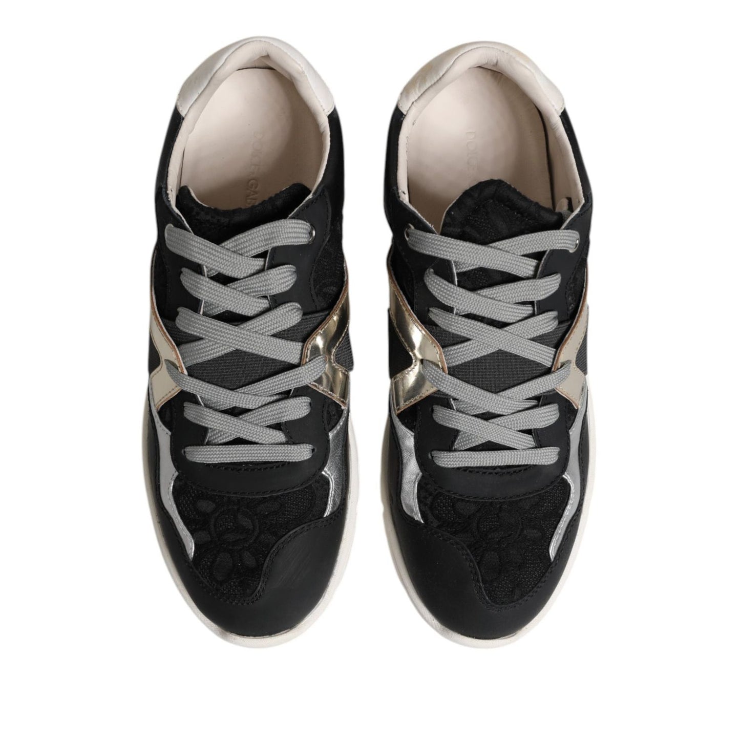 Dolce & Gabbana Multicolor Suede Low Top Men Sneaker Shoes MV7252-39.5
