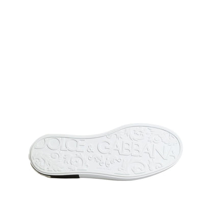 Dolce & Gabbana Red Logo Low Top Slip On Men Sneakers Shoes