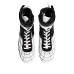 Dolce & Gabbana Black White Leather High Top Sneakers Shoes MV7326-44