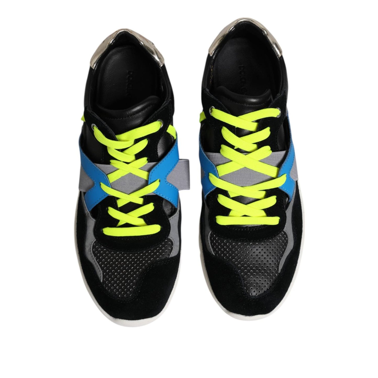 Dolce & Gabbana Multicolor Lace Up Low Top Men Sneakers Shoes MV7333-41
