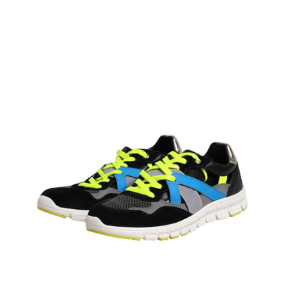 Dolce & Gabbana Multicolor Lace Up Low Top Men Sneakers Shoes