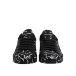 Dolce & Gabbana Black White Stars Low Top Men Sneakers Shoes MV7340-39