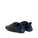 Dolce & Gabbana Dark Blue Leather Low Top Men Sneakers Shoes MV7352-40