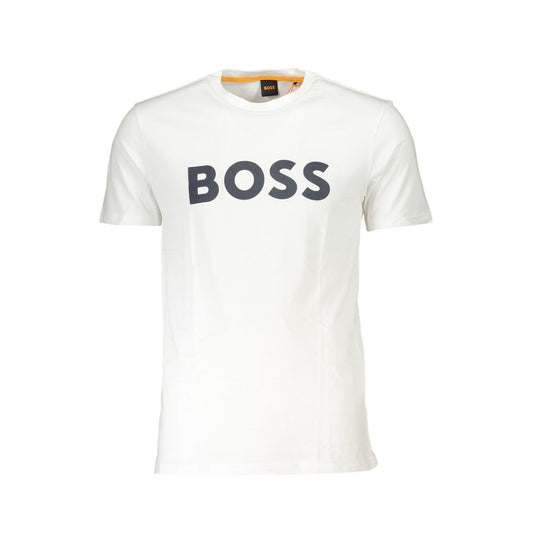 Hugo Boss White Cotton T-Shirt BO-28151-XXL