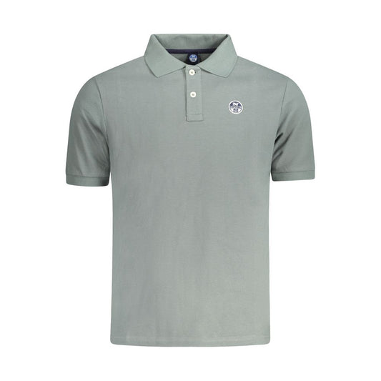North Sails Green Cotton Men Polo Shirt NO-34002-S