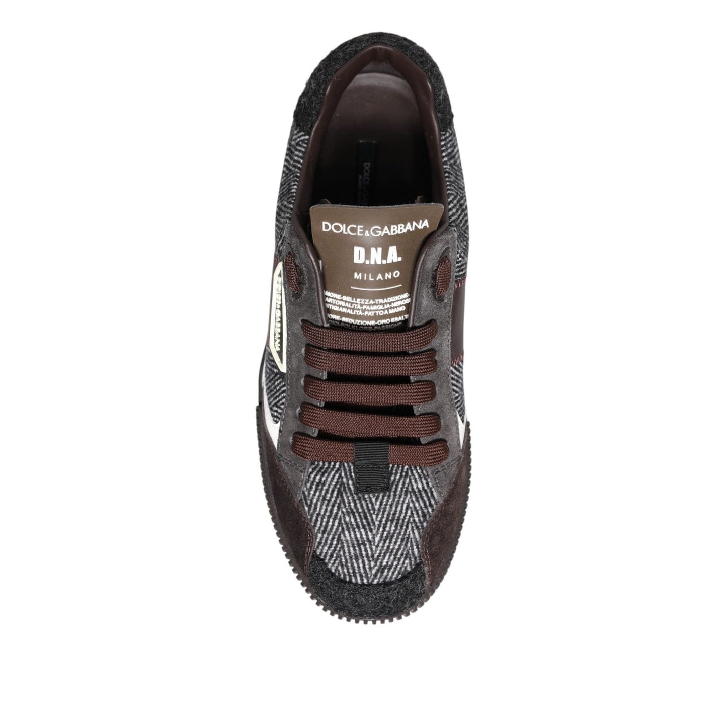 Dolce & Gabbana Multicolor Leather Low Top Sneakers Shoes MV7418-40.5