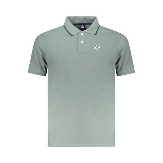 North Sails Green Cotton Men Polo Shirt NO-35047-M