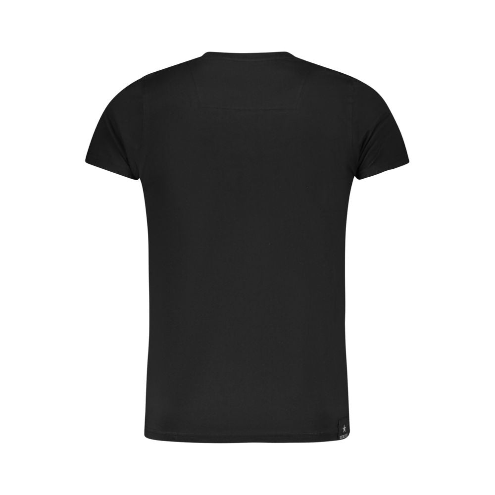 Accademia Militare Black Cotton T-Shirt, short sleeve, crew neck, back view