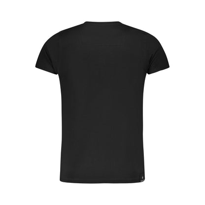 Accademia Militare Black Cotton T-Shirt, short sleeve, crew neck, back view