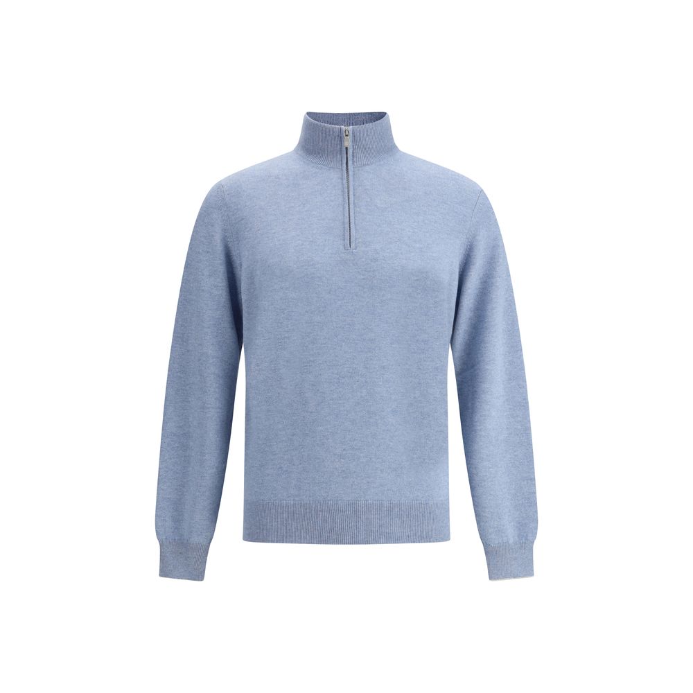 Brunello Cucinelli Light Blue Cashmere Cashmere Sweater