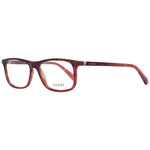Guess Brown Men Glasses Frame with full-rim acetate rectangle design, demo lenses, size 55-15-145, includes branded case.