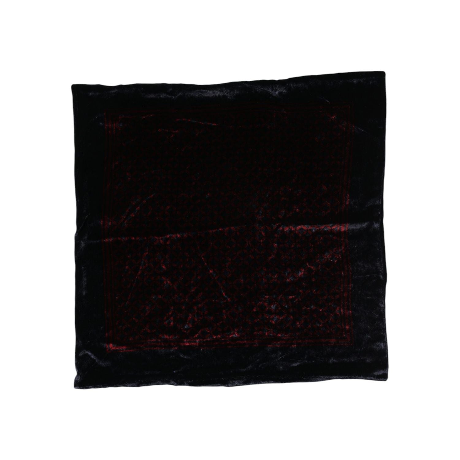 Dolce & Gabbana Black Red Viscose Square Men Foulard Scarf