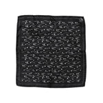 Dolce & Gabbana Black White Printed Square Men Foulard Scarf MS7226