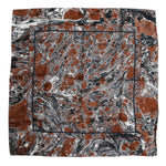 Dolce & Gabbana Multicolor Marble Silk Square Foulard Scarf MS7259