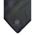 Dolce & Gabbana Blue DG Crown Silk Square Men Foulard Scarf MS7283