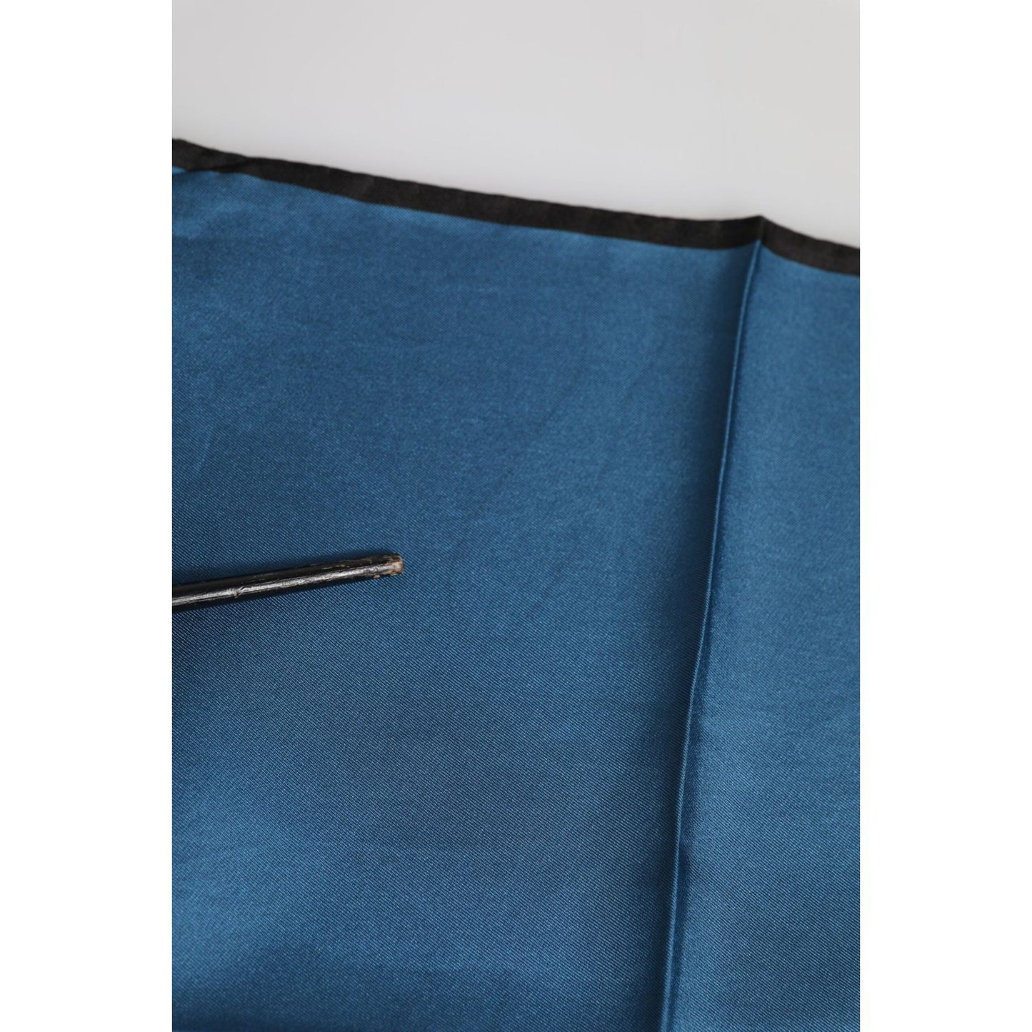 Dolce & Gabbana Blue DG Crown Silk Square Men Foulard Scarf MS7286