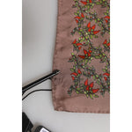 Dolce & Gabbana Brown Chili Print Silk Square Foulard Scarf MS7336
