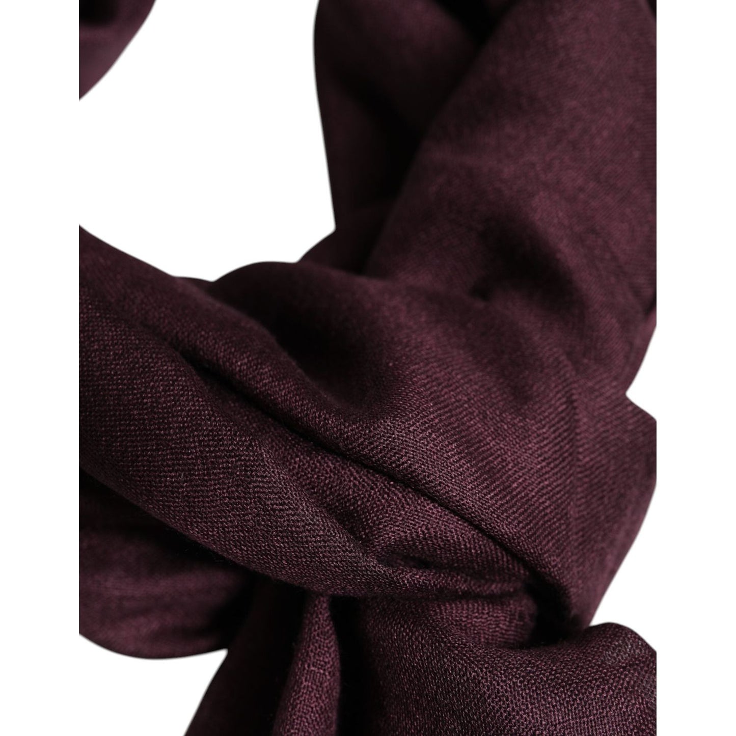 Dolce & Gabbana Maroon Cashmere Neck Warmer Wrap Shawl Scarf MS7391