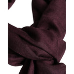 Dolce & Gabbana Maroon Cashmere Neck Warmer Wrap Shawl Scarf MS7391