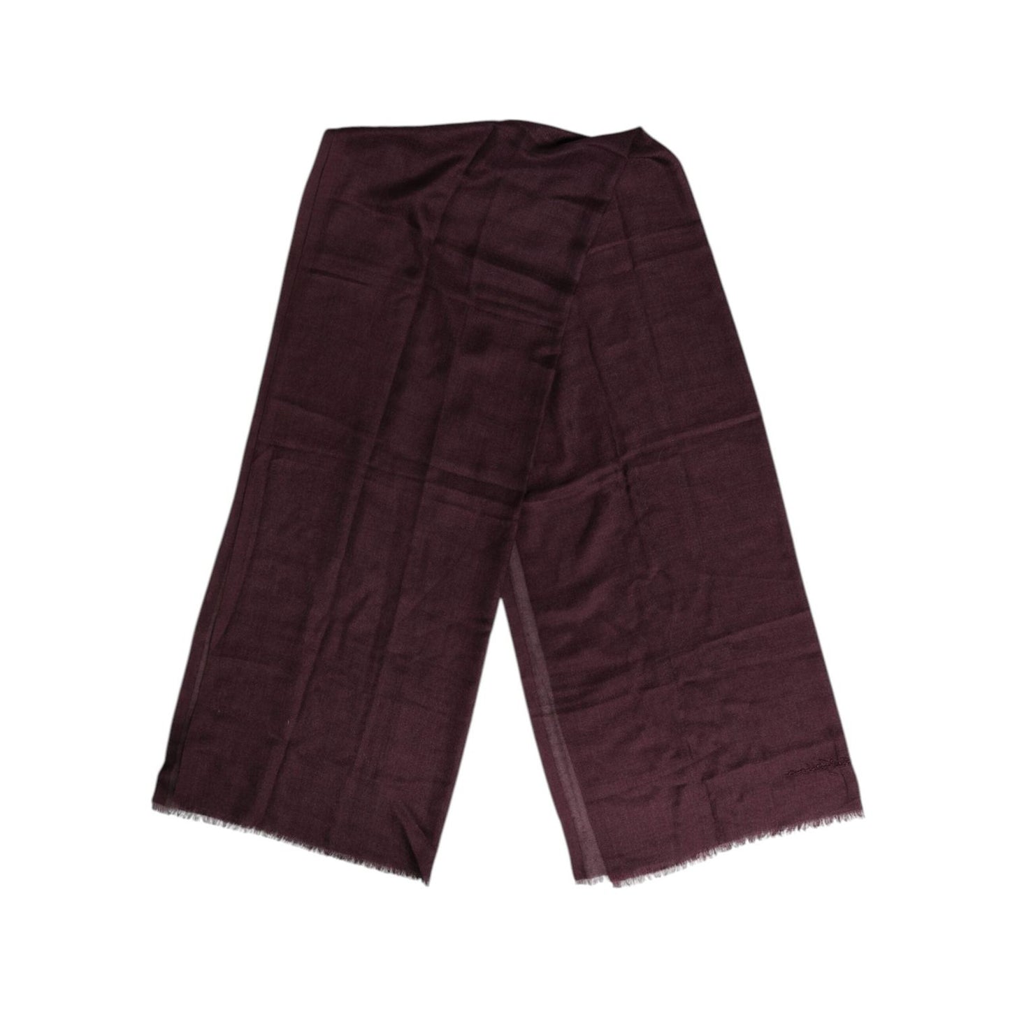 Dolce & Gabbana Maroon Cashmere Neck Warmer Wrap Shawl Scarf MS7391