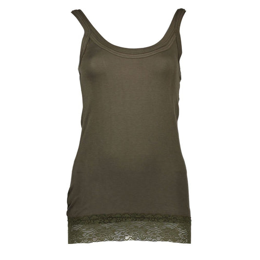 Silvian Heach Green Cotton Women Tank