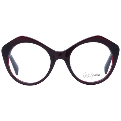 Yohji Yamamoto Burgundy Unisex Glasses Frame
