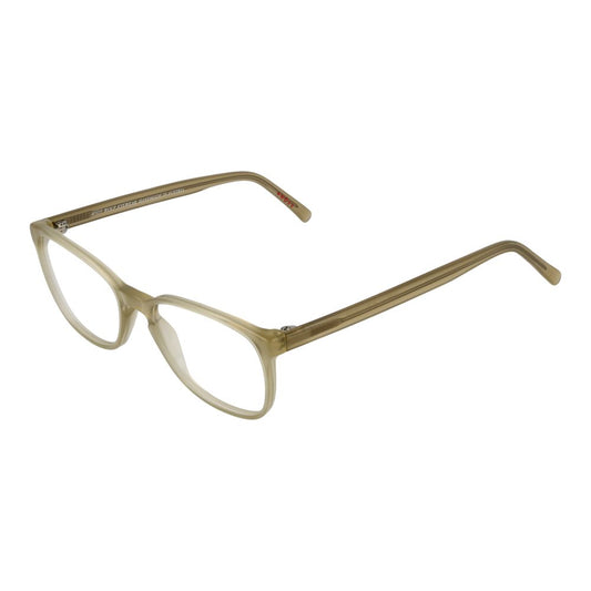 Andy Wolf Beige Unisex Glasses Frame in full-rim acetate, size 50-16-135, shown in beige with demo lenses and branded case included.