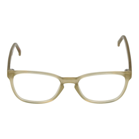 Andy Wolf Beige Unisex Glasses Frame in full-rim acetate material, featuring a panto style with demo lenses.