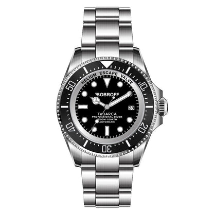 Bobroff Gray Stainless Steel Dress Watch