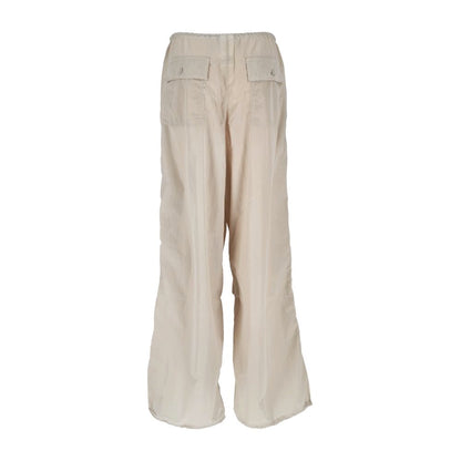 Hinnominate Beige Nylon Women's High-Waisted Trouser