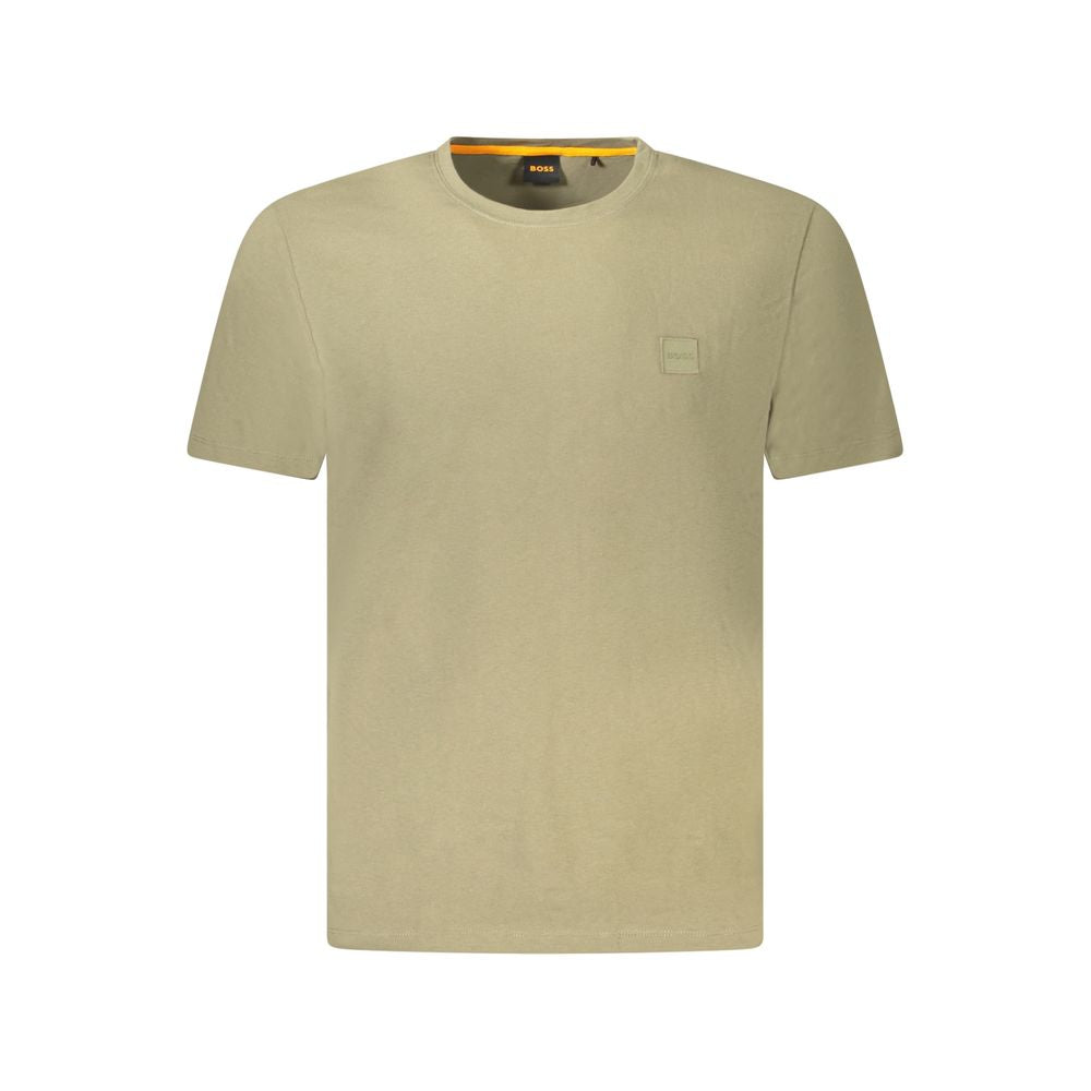 Hugo Boss Green Cotton Men T-Shirt