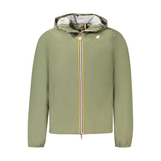 K-WAY Green Nylon Men Jacket KW-38789-S