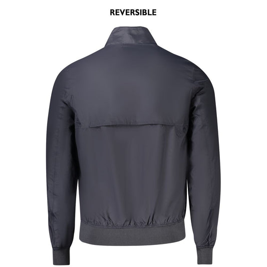 K-WAY Blue Nylon Men Jacket KW-38802-S